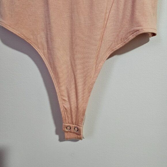 NWT DOUBLE ZERO PEACH SCOOP NECK BODYSUIT TANK SIZE MEDIUM - Picture 9 of 14